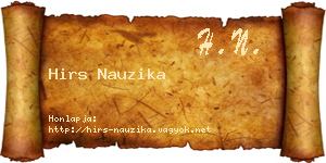 Hirs Nauzika névjegykártya